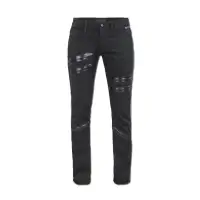 Distressed Ripped Gothic Black Jeans 