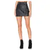 Women Genuine Leather Gothic Mini Skirt Zip Closure Buck Women Genuine Leather Gothic Mini Skirt Zip Closure Buck