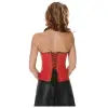 Women Red Leather Overbust Wear Corset Punk Bustier |Women Corsets