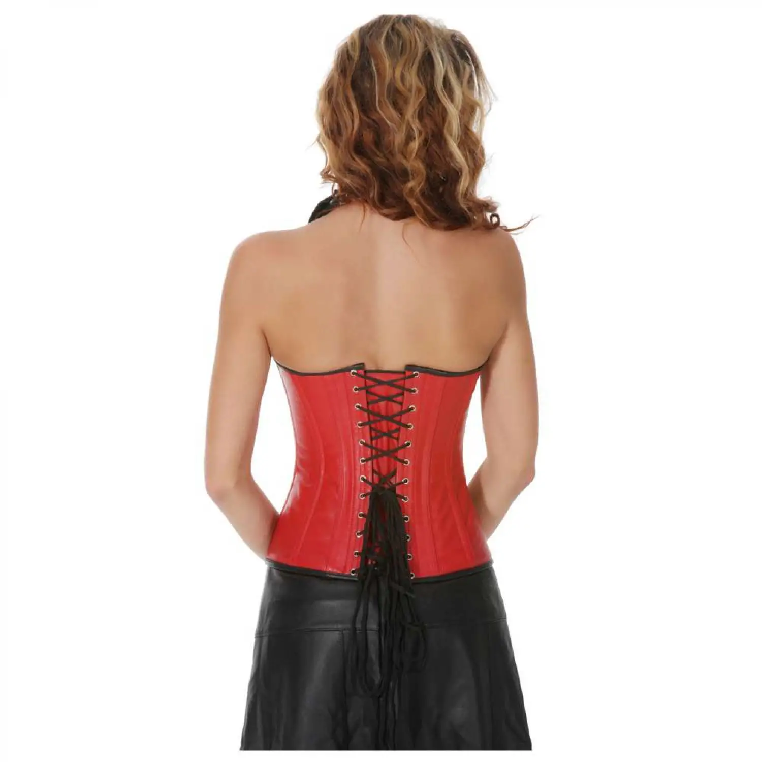 Women Red Leather Overbust Wear Corset Punk Bustier |Women Corsets Women Red Leather Overbust Wear Corset Punk Bustier |Women Corsets