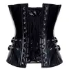 Women Leather Corset Gothic Sheep Leather Overbust Corset