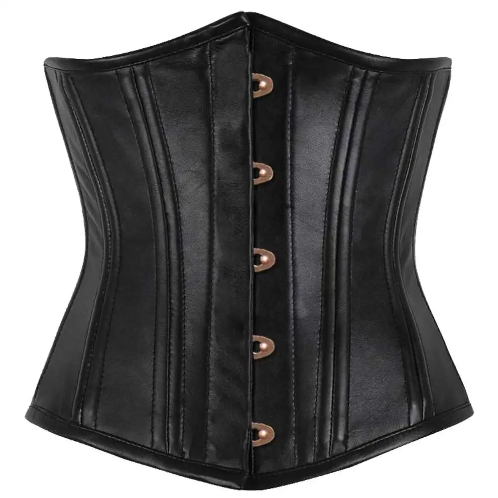 Women Underbust Leather Gothic Corset Clothing