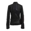 Women Military Gothic Leather Blazer Jacket