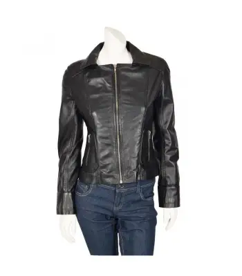 Women Gothic Leather Biker Jacket Sexy Retro String Laced