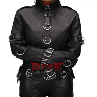 Women's Industrial Faux Leather Jacket 