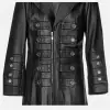 Steampunk Long Leather Coat Men's | Military Style Genuine Leather Coat Steampunk Long Leather Coat Men's | Military Style Genuine Leather Coat