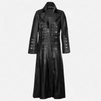 Steampunk Long Leather Coat Men's