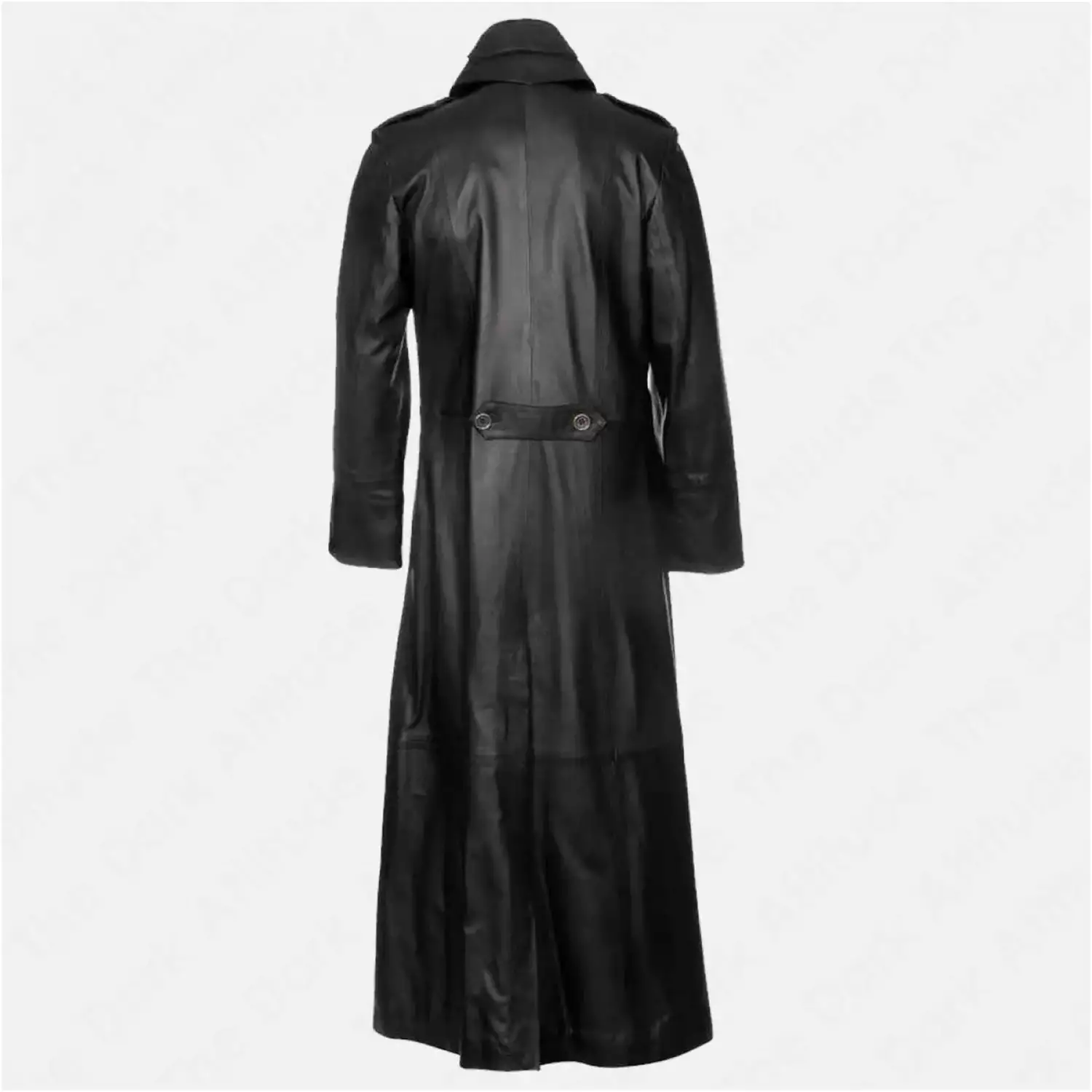 Steampunk Long Leather Coat Men's | Military Style Genuine Leather Coat Steampunk Long Leather Coat Men's | Military Style Genuine Leather Coat