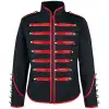 Men Military Steampunk Red Parade Marching Drummer Jacket