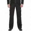 Black goth cargo pants with side snap placket and D-rings