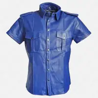 Gay Police Leather Shirt