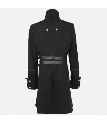 Military Officers Gothic Coat Men Double Breasted Belt Coat