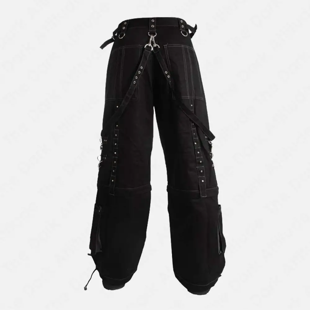 Elite Cyber Goth Bondage Cargo Pant Alt Transformer Baggy Trouser Shorts