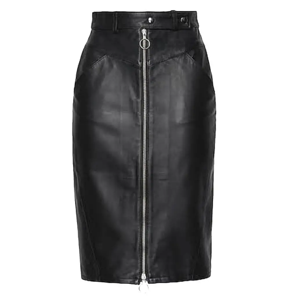 PU Leather Belted Mini Skirt