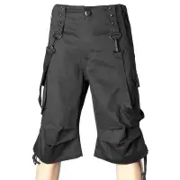 Sector Baggy Black Gothic Cargo Shorts