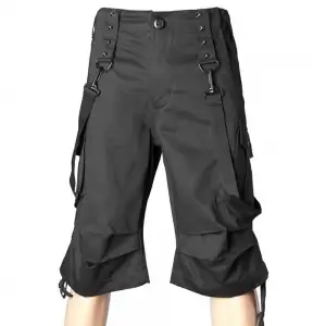 Sector Baggy Black Gothic Cargo Shorts
