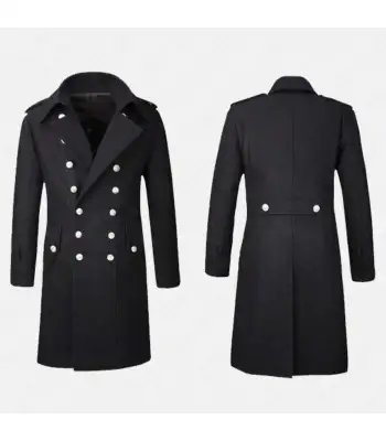 Gothic Military Officer Trench Coat
