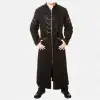Men Gothic Hellraiser Pinhead Punk Long Coat | Chains D-rings Full Length Goth Coat