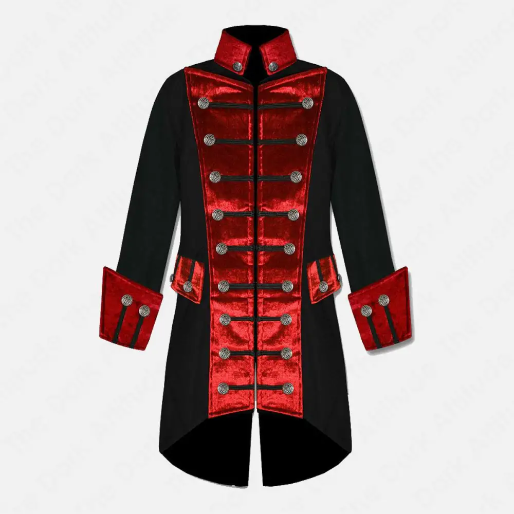 Steampunk Pirate Velvet Coat | Men Vampire Gothic Coat