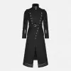 Mens Steampunk Military Wool Coat | VTG Gothic Army Uniform Long Coat