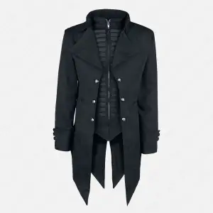 Men Steampunk Tailcoat Victorian Gothic Trench Double Breast Coat