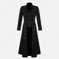 Men's Gothic Steampunk Pirate Long Coat