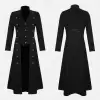 Pirates Steampunk Long Coat | Men Goth Victorian Military Trench Coat
