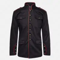 Red Piping Military Officer Coat