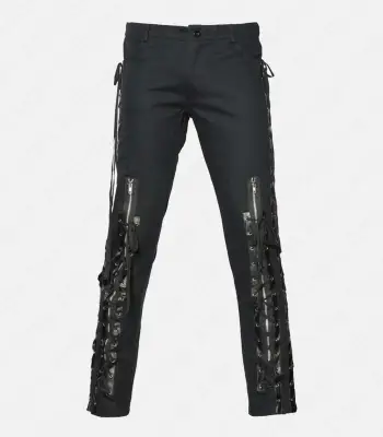 Front Lace-Up Industrial Punk Pants