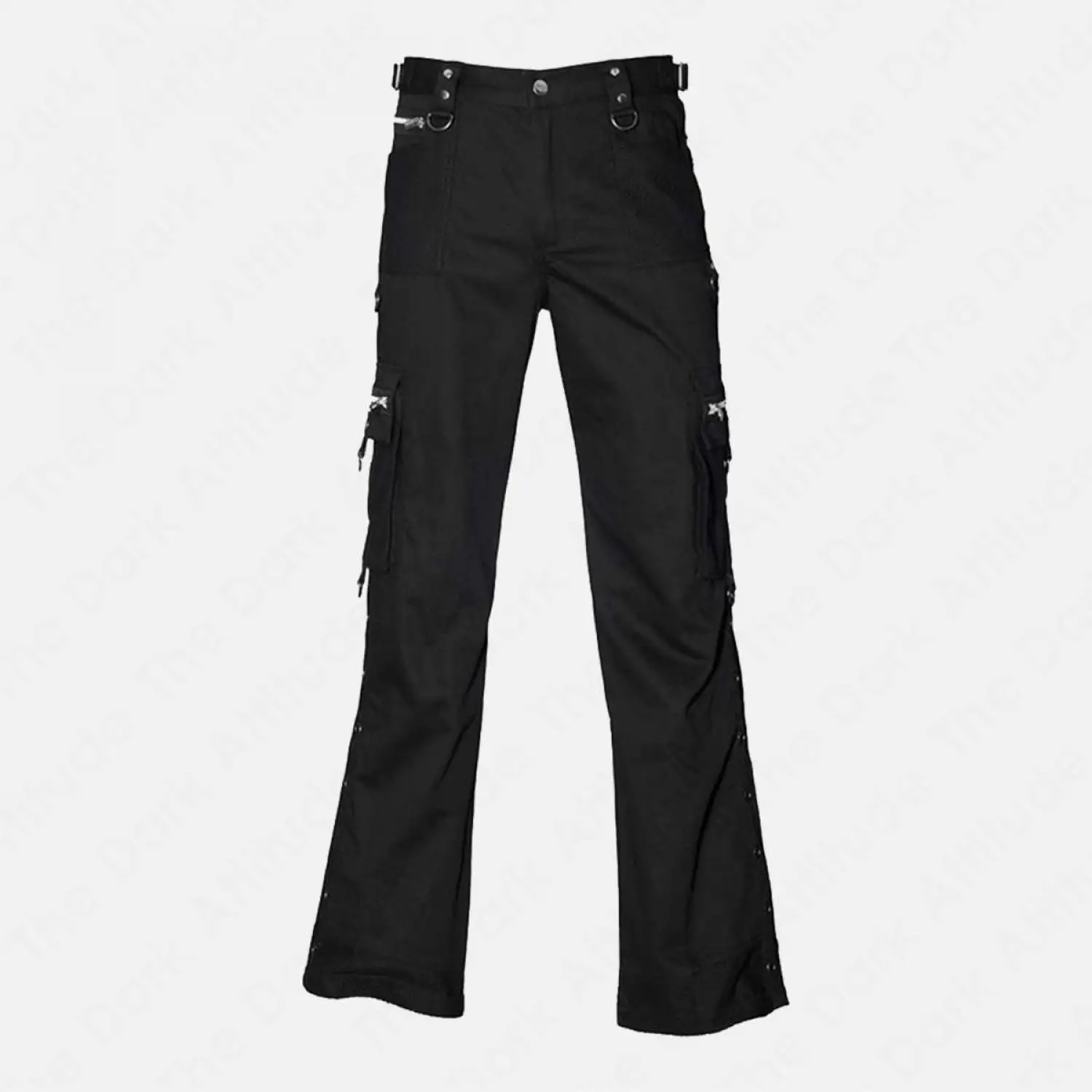 Dark Bootcut Gothic Pants: Retro Rockstar Black Jeans Dark Bootcut Gothic Pants – Retro Rockstar Style, Black Jeans, Edgy Alternative Fashion