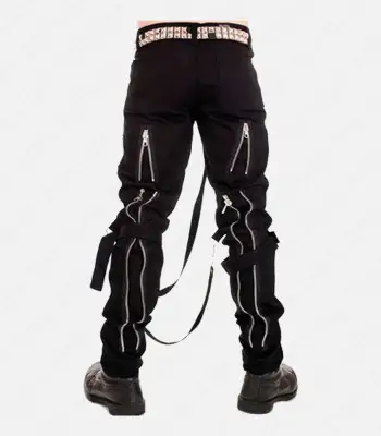 Black Industrial Gothic Cargo Pants