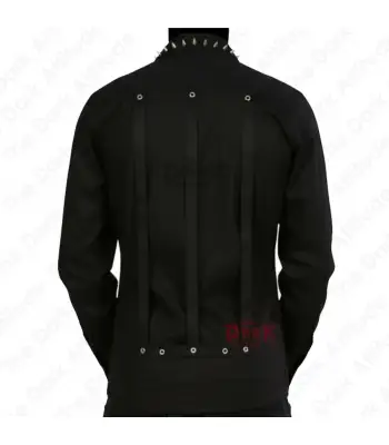 Men's Gothic Punk Studded Black Shirt