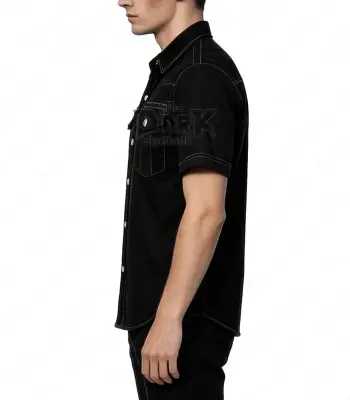 Gothic Military Denim Shirt
