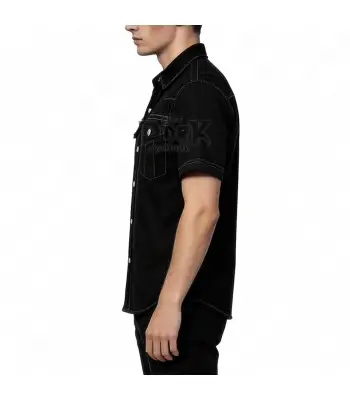 Gothic Military Denim Shirt