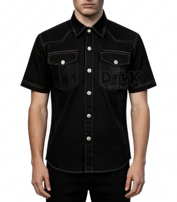Gothic Military Denim Shirt