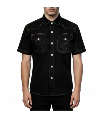 Gothic Military Denim Shirt
