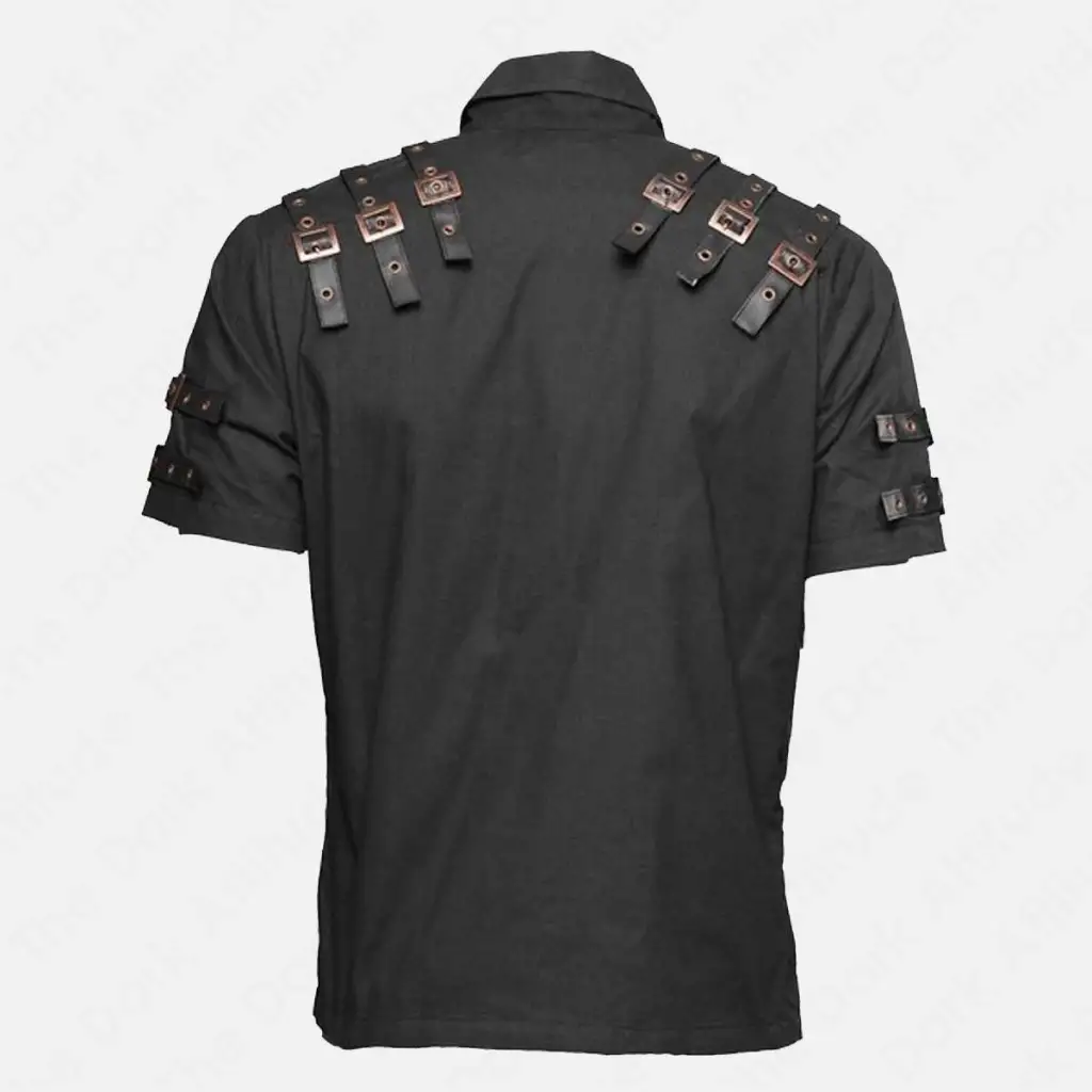 gothic dress men shirt white short sleeve Men's Puff Sleeved Lace Splice Built for fighters from XS to 5XL. Men's Steampunk Officer Shirt -