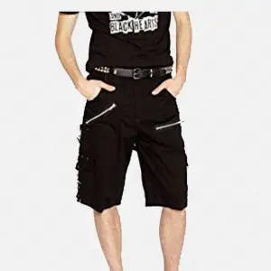 Tactical Gothic Black Punk Rock Shorts