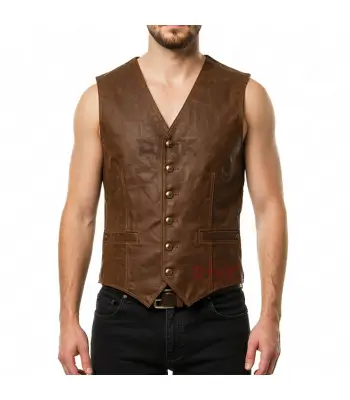 Men’s Gothic Steampunk Leather Vest
