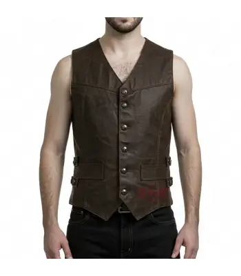 Men’s Gothic Steampunk Leather Vest