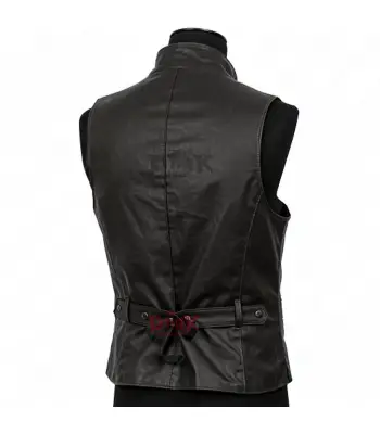 Men’s Steampunk Black Brocade Waistcoat