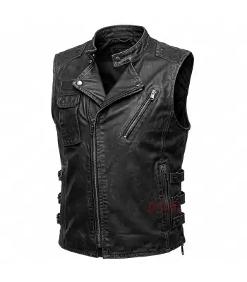 Men's Gothic Punk Leather Vest