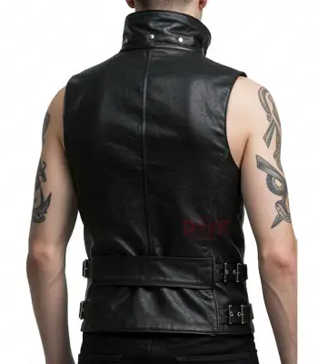 Black Gothic Steampunk Buckled Vest