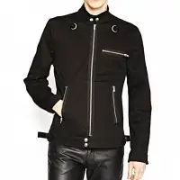 Men Gothic Emo Punk Rock Biker Jacket