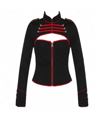 Hellraiser Goth Military Black Jacket