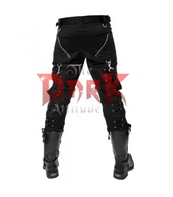 Punk Rock Gothic Buckle Laces Pant Men 
