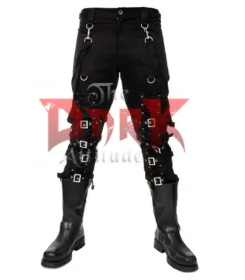 Buckle & Lace-Up Punk Rock Pants