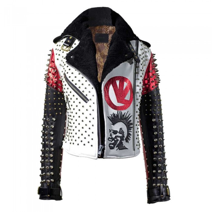 Mens Punk Studded Party Leather Jacket | The Dark Attitude