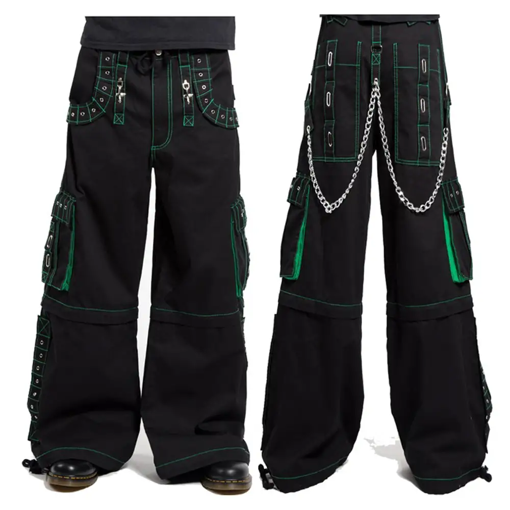 Alt EMO Cargo Trouser Cyberpunk Bondage Baggy Pants Transformer Shorts