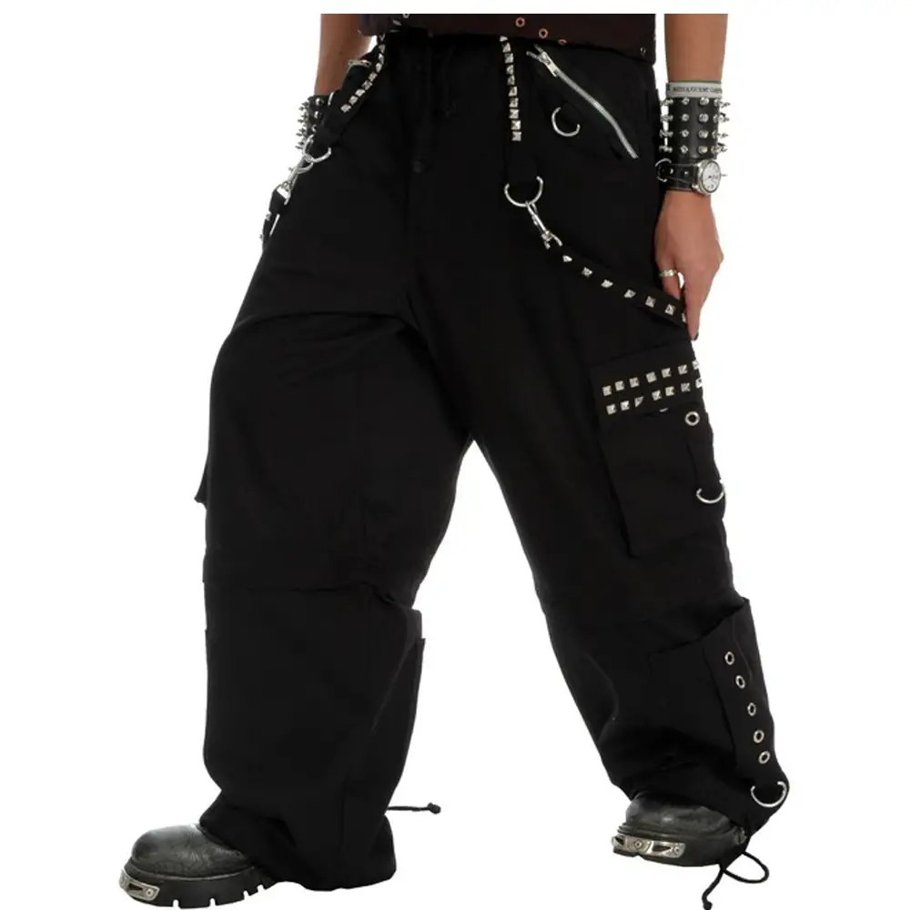 Men Punk Trouser Gothic Studs Chain Pant | Gothic pants